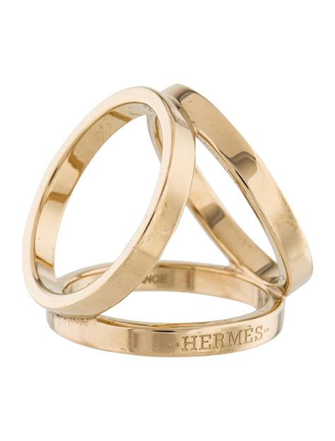 hermes gold scarf ring